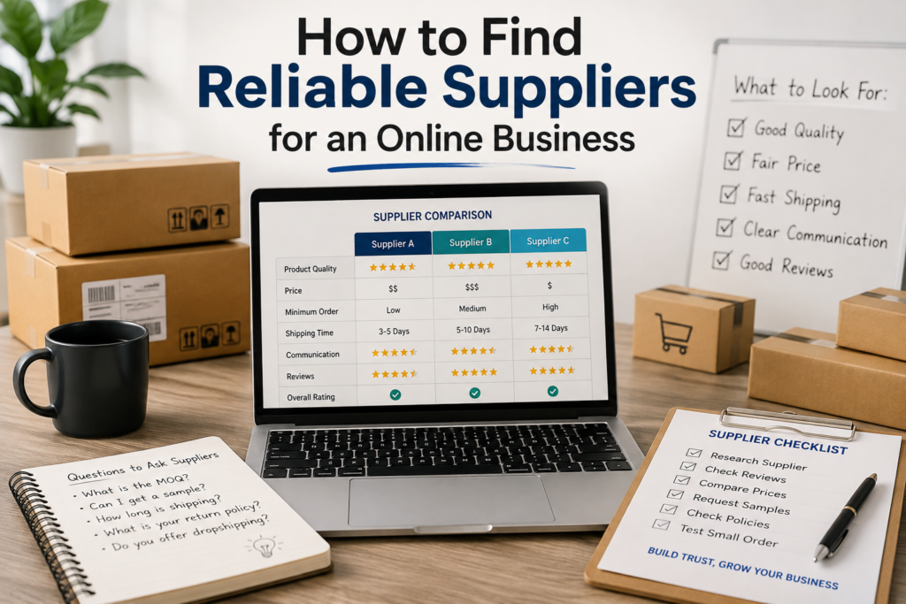 How to Find Reliable Suppliers for an Online Business