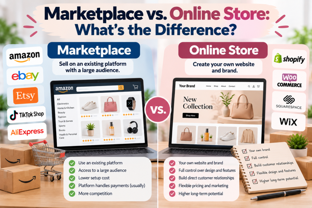 Marketplace vs. Online Store: What’s the Difference?