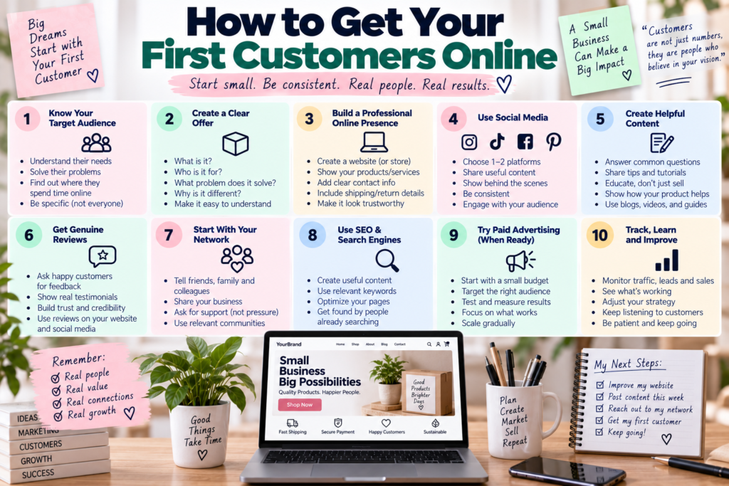 How to Get Your First Customers Online